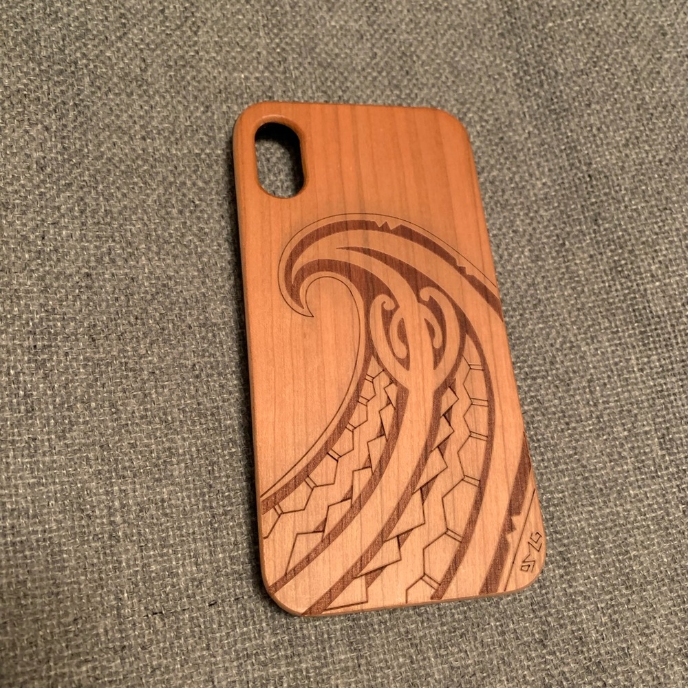 FROM HAWAII HONOLULU WOODEN HAWAIIAN IPHONE X CASE NWOT CONDITION VINTAGE